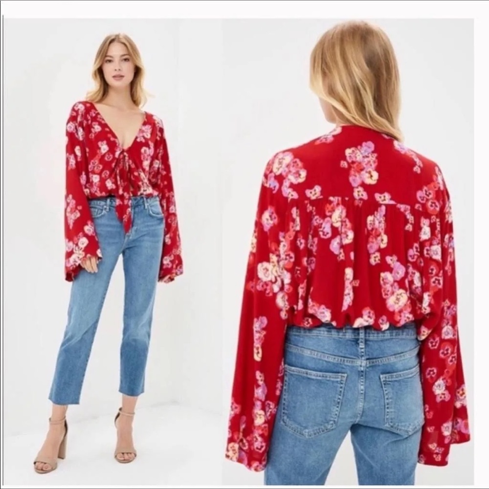 Free People Forties Feels Printed Bodysuit - Picture 5 of 5